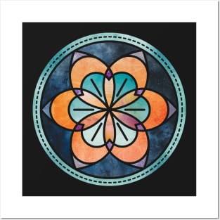 Stained Glass Geometry #4 - Bloom Posters and Art